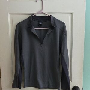 Gray Quarter-Zip Pullover
